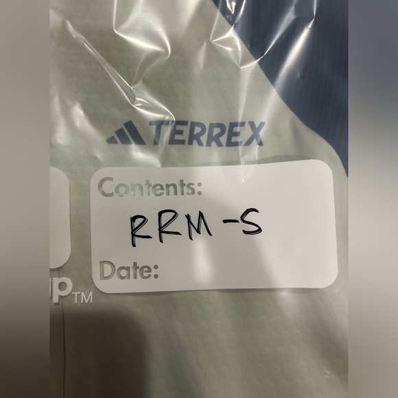 adidas Women's M Medium Terrex Tech Fleece Hooded Jacket NWT Blue Light Green - Picture 16 of 16